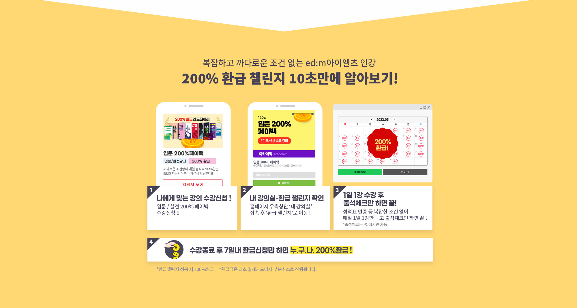 복잡하고 까다로운 조건 없는 edm아이엘츠 인강 200% 환급 챌린지 10초만에 알아보기! (상세 내용은 아래 참조)